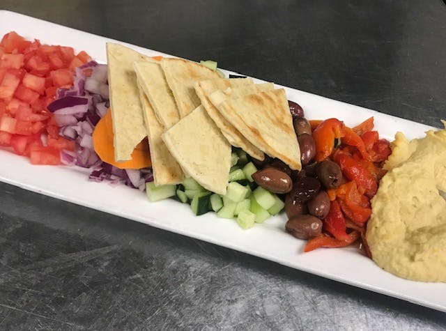 a tray of food on a plate